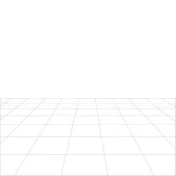 Vector background with floor cells. 3d abstract grid backdrop Stock Illustration