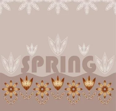 Vector background with flowers. Stock Illustration