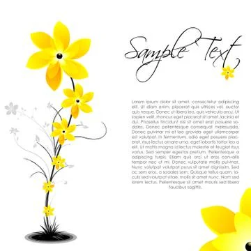 Vector background with flowers Illustrazione stock