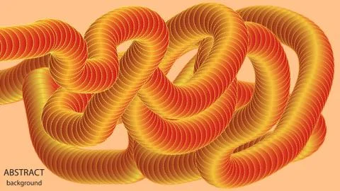 Vector background in the form of interwoven volumetric ribbons. EPS 10 Stock Illustration