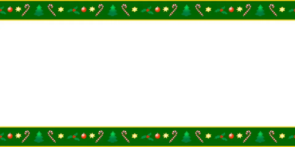 Vector background, frame, border of festive Christmas symbols in flat style.  Stock Illustration