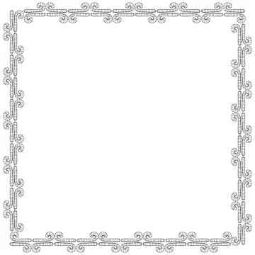 Vector background, frame, border from outline candy cane. Contour edging, dec イラスト素材