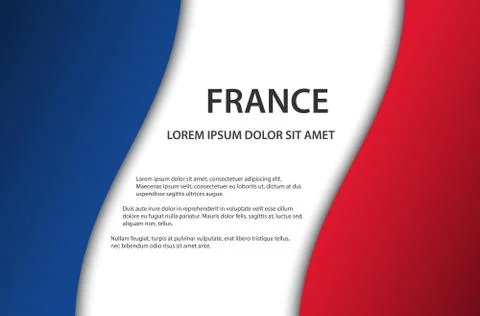 Vector background with French flag and free space for your text, Made in France Stock-Illustration
