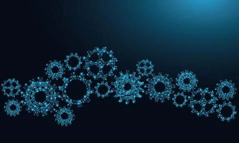 Vector background with gears Stock Illustration