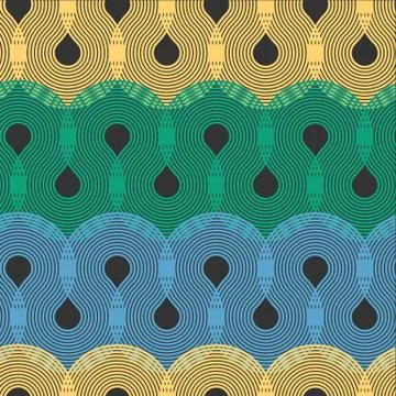 Vector Background with Geometric Rounded Striped Line. Stock Illustration