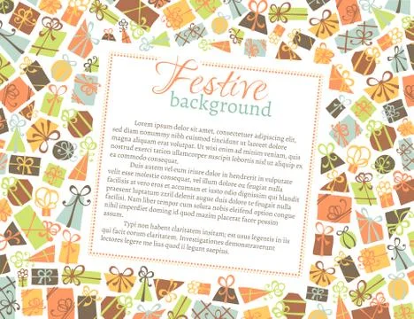 Vector background of gift boxes. Stock Illustration