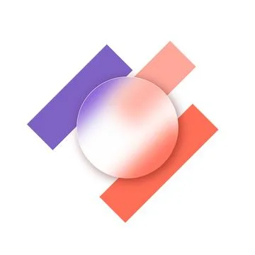 Vector background in glass morphism style . Editable illustration Stock Illustration