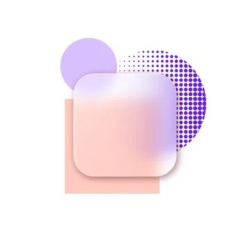 Vector background in glass morphism style . Editable illustration Stock Illustration