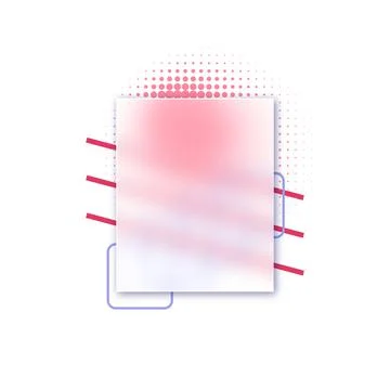 Vector background in glass morphism style . Editable illustration Stock Illustration