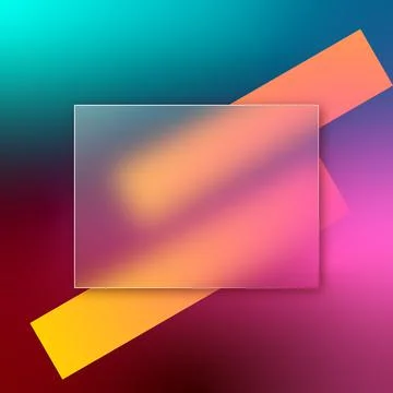 Vector background in glass morphism style . Editable illustration Stock Illustration