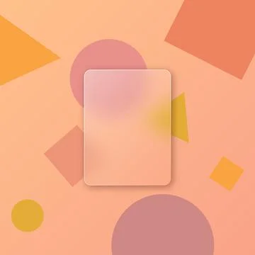 Vector background in glass morphism style . Editable illustration Illustrazione stock