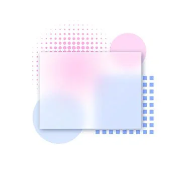 Vector background in glass morphism style . Editable illustration Stock Illustration