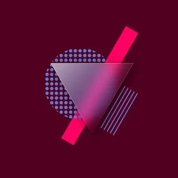 Vector background in glass morphism style . Editable illustration Stock Illustration