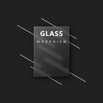 Vector background in glass morphism style. Editable illustration Illustrazione stock