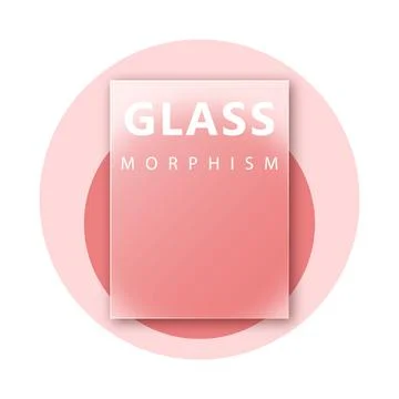 Vector background in glass morphism style. Editable illustration Stock Illustration