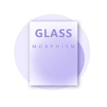 Vector background in glass morphism style. Editable illustration Stock Illustration
