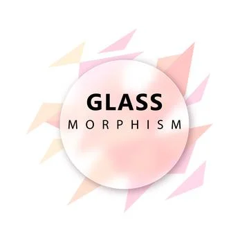 Vector background in glass morphism style. Editable illustration Stock Illustration