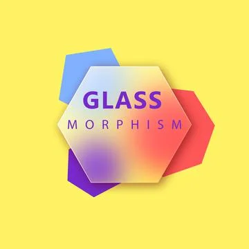 Vector background in glass morphism style. Editable illustration Stock Illustration