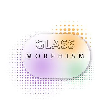 Vector background in glass morphism style. Editable illustration Illustrazione stock