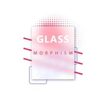 Vector background in glass morphism style. Editable illustration Stock Illustration