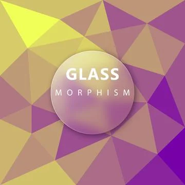Vector background in glass morphism style. Editable illustration Illustrazione stock