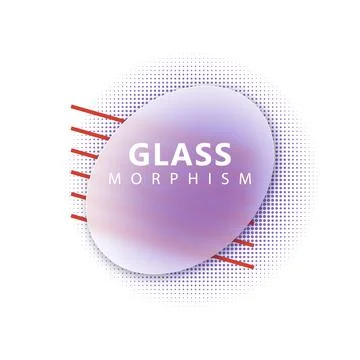 Vector background in glass morphism style. Editable illustration Stock Illustration