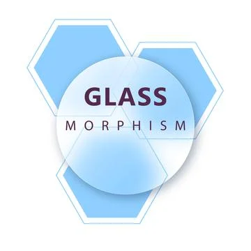 Vector background in glass morphism style. Editable illustration Stock Illustration