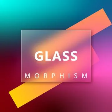 Vector background in glass morphism style. Editable illustration Stock Illustration