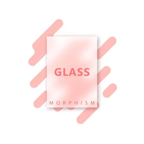 Vector background in glass morphism style. Editable illustration Stock Illustration
