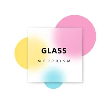 Vector background in glass morphism style. Editable illustration Stock Illustration