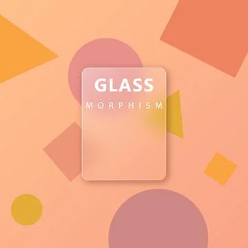 Vector background in glass morphism style. Editable illustration Stock Illustration