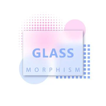 Vector background in glass morphism style. Editable illustration Stock Illustration