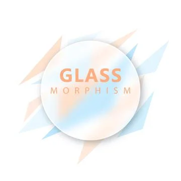 Vector background in glass morphism style. Editable illustration Stock Illustration