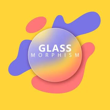 Vector background in glass morphism style. Editable illustration Illustrazione stock