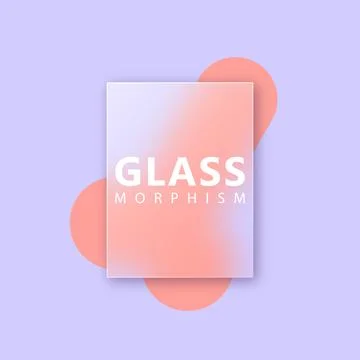 Vector background in glass morphism style. Editable illustration Stock Illustration