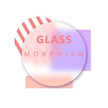 Vector background in glass morphism style. Editable illustration Stock Illustration