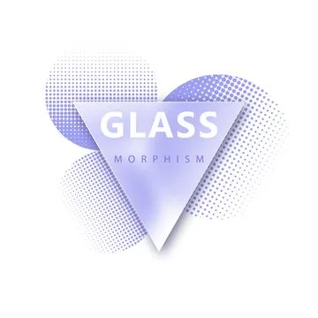 Vector background in glass morphism style. Editable illustration Stock Illustration