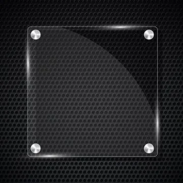 Vector background with glass panel Stock Illustration
