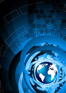 Vector background with globe Stock Illustration