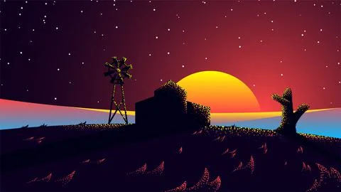 Vector background in grain brush style Stock Illustration