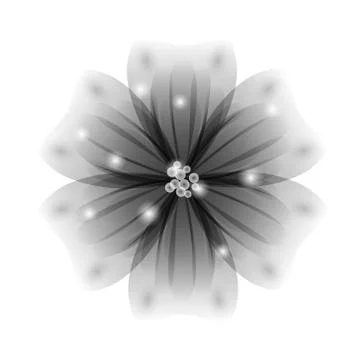 Vector background with grey flowers. EPS 10. Stock Illustration