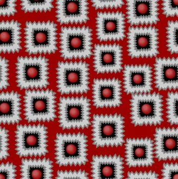 Vector background with gritty square patterns in red, gray and black Stock Illustration