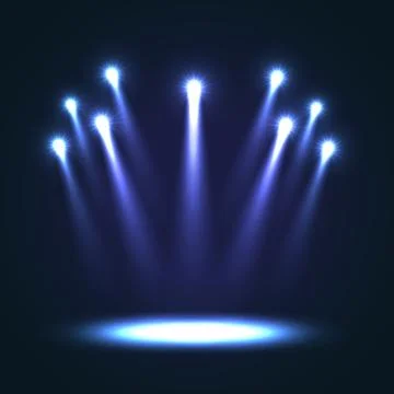 Vector Background With Group Bright Spotlights Stock Illustration