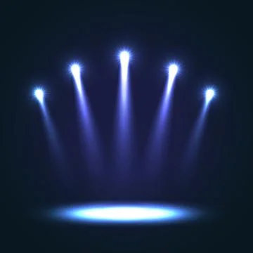 Vector Background With Group Bright Spotlights Stock Illustration