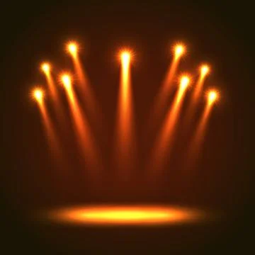 Vector Background With Group Bright Spotlights Stock Illustration