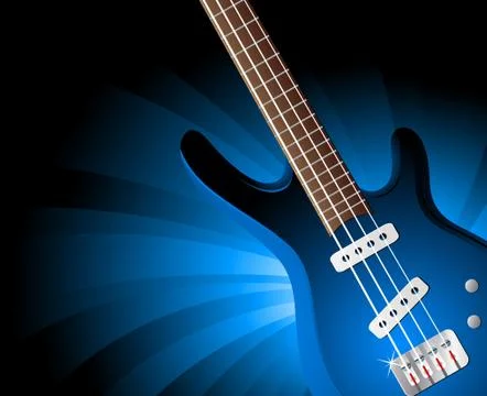 Vector background with guitar Stock Illustration
