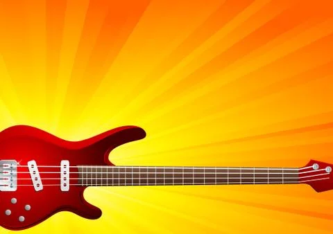 Vector background with guitar Stock Illustration