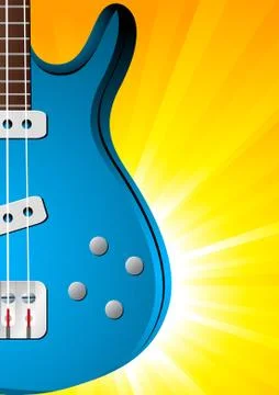 Vector background with guitar Stock Illustration