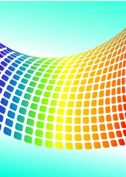 Vector background with halftone rainbow for your design Stock Illustration