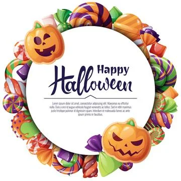 Vector background for Halloween invitation or greeting card. Holiday invita.. Stock Illustration